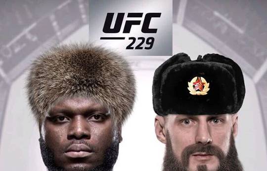 Volkov adds himself a fur hat and a beard on the UFC poster