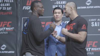 Участники турнира UFC Fight Night 117 провели дуэли взглядов (видео)