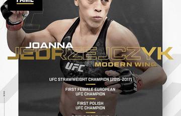 Joanna Jędrzejczyk will be inducted into the UFC Hall of Fame
