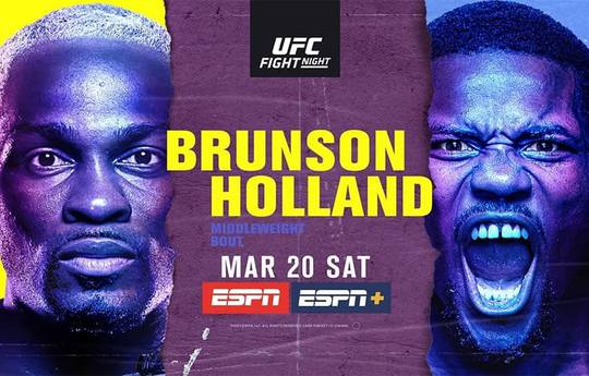 UFC on ESPN 21: Брансон – Холланд. Прямая трансляция, где смотреть онлайн