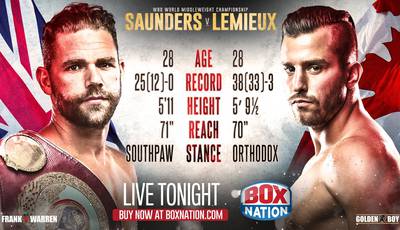 Saunders vs Lemieux. Where to watch live