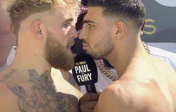 Jake Paul and Tommy Fury weigh in