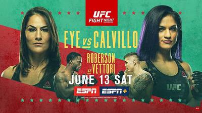 UFC on ESPN 10: Calvillo defeats Eye and other results