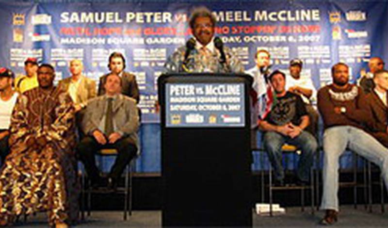 Пресс-конференция в Нью-Йорке перед боем Питер - Макклайн