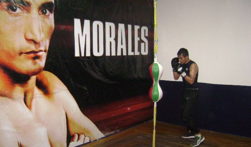 Эрик Моралес во время открытой тренировки
