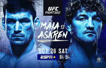 UFC Fight Nights 162: Askren vs Maia. Where to watch live