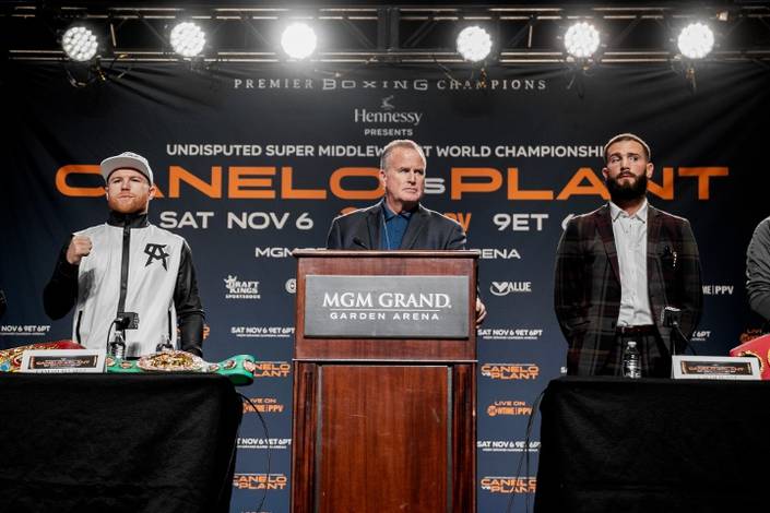 Alvarez and Plant held a press conference without a face off