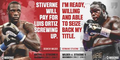 Wilder vs Stivern. Where to watch live