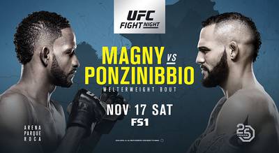 UFC Fight Night 140: Magny vs Ponzinibbio. Where to watch live