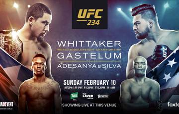 UFC 234: Уиттакер – Гастелум. Прямая трансляция, где смотреть онлайн