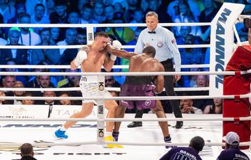 Usyk answered if he could continue the fight with Dubois if the referee counted the knockdown after a low blow