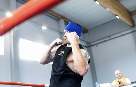 Usyk hielt eine offene Trainingseinheit ab