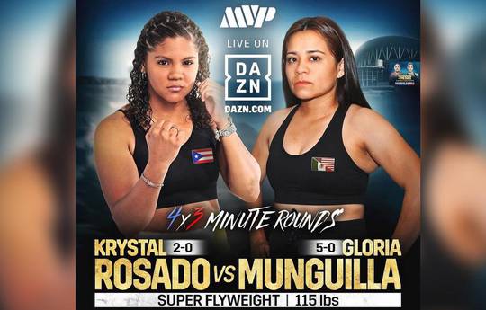 Wann findet heute Abend der Kampf Krystal Rosado Ortiz gegen Gloria Munguilla statt? Ringwalks, Zeitplan, Streaming-Links