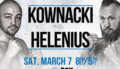 Kownacki vs Helenius. Where to watch live