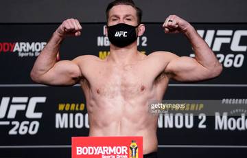 Взвешивание UFC 260: Нганну тяжелее Миочича на 13 кг