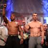 Weigh-in photos of Joshua vs. Klitschko 1