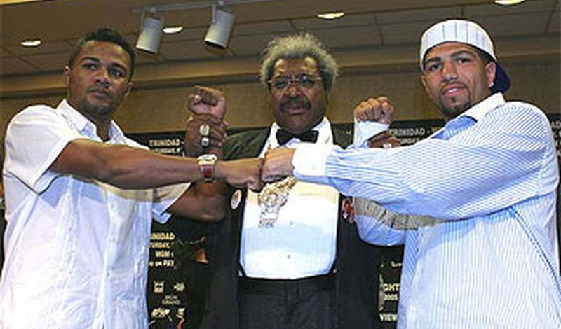 Феликс Тринидад и Рональд Райт на пресс-конференции в Лас-Вегасе