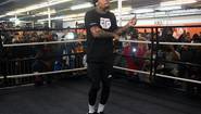 Davis at the open training session before Gamboa fight