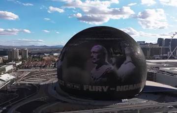 Werbung für Fury-Ngannou in Las Vegas für eine halbe Million