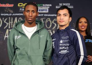 What time is the Bruce Carrington vs Bernard Angelo Torres fight tonight? Start time, ring walks, running order