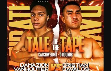 Cristian Davalos Rodriguez vs Damazion Vanhouter - Date, heure de début, carte de combat, lieu