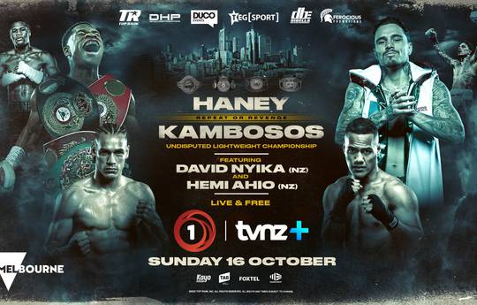 New Zealanders Nyika and Ahio opening for Heini-Kambosos 2