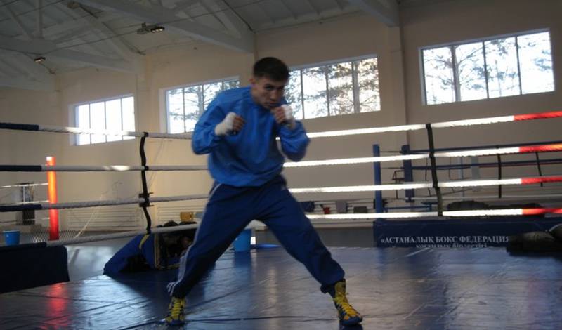 Геннадий Головкин во время тренировки