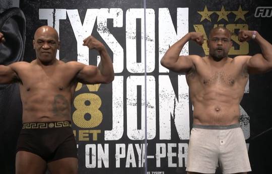 Mike Tyson 220.4-Pounds, Roy Jones 210-Pounds