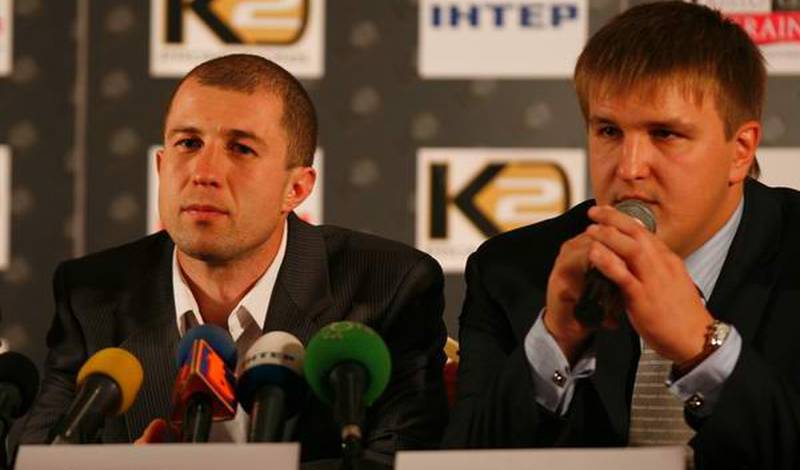 Сергей Федченко и Александр Красюк на пресс-конференции в Харькове