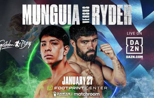 Boxeo. Munguia vs. Ryder: ver online, enlaces de streaming
