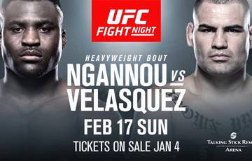 Файткард турнира UFC on ESPN 1: Нганну – Веласкес