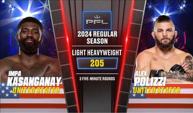 A quelle heure est PFL 2 ce soir ? Kasanganay vs Polizzi - Heures de début, horaires, carte de combat