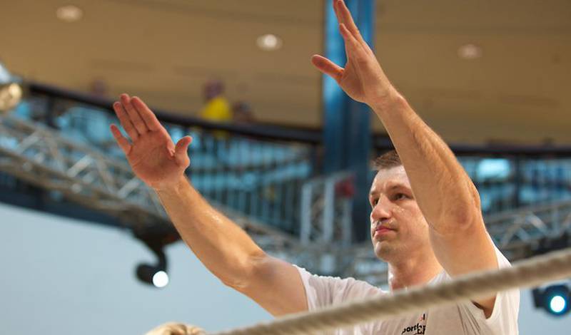 Томаш Адамек во время открытой тренировки