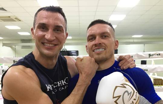 Usyk trains with Wladimir in Kiev, Ukraine