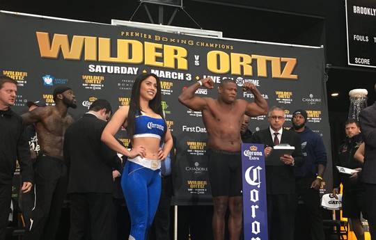 Wilder and Ortiz make weight