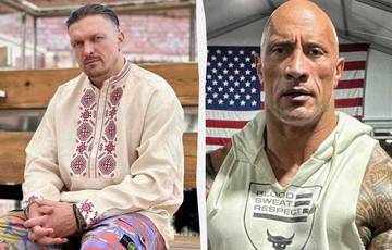 "The Rock" Johnson wandte sich an Usyk und bat ihn, ihm nicht den Kiefer zu brechen