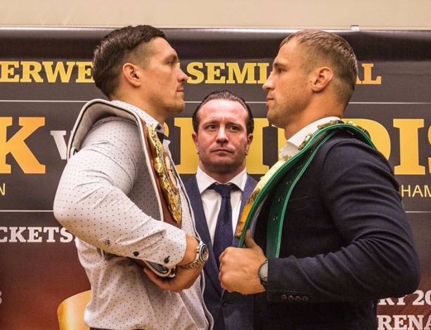 Usyk and Briedis meet in Riga (photo)