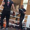 Briedis and Peres held an open training session before the fight