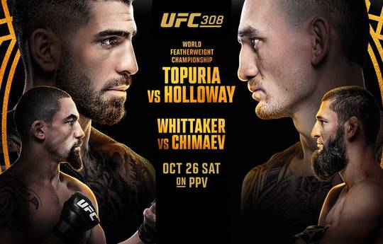 Топурія нокаутував Голловея та інші результати турніру UFC 308