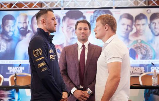 Povetkin and Fury at the final press conference