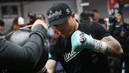 Alvarez held open training before the fight with Ryder