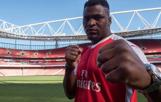 Francis Ngannou wears iconic No 14 shirt