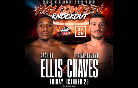 Rashidi Ellis vs Brian Damian Chaves - Fecha, hora de inicio, Fight Card, Lugar