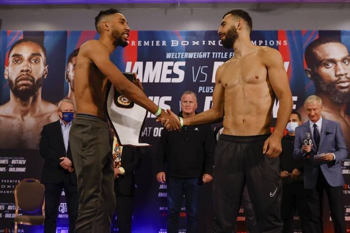 James and Butaev make weight