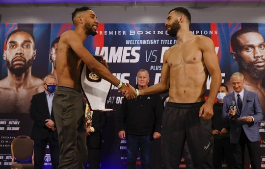 James and Butaev make weight