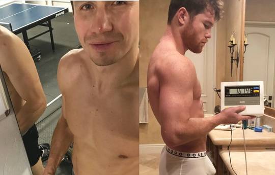 A month before the fight Golovkin and Alvarez are close to the middleweight limit