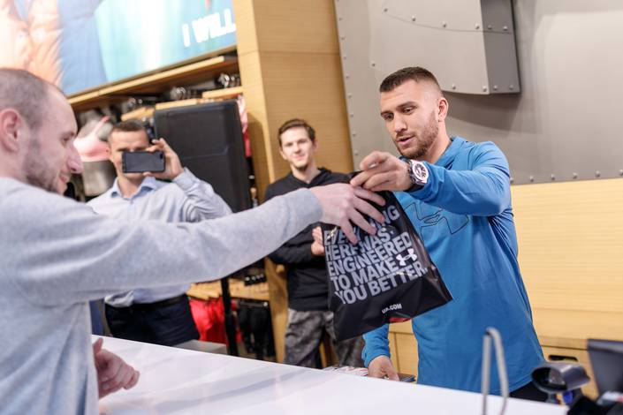 Lomachenko opens Under Armor brand store in Ukraine