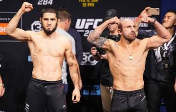 Makhachev y Volkanovski se pesaron antes del combate en UFC 284 (vídeo)