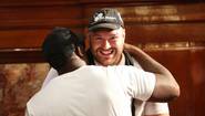 Tyson Fury shows off his fat to Chisora