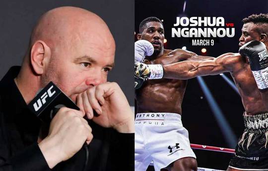 Dana White reageerde op een unieke manier op de aankondiging van Joshua's gevecht met Ngannou